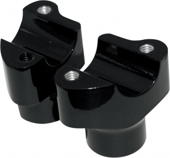 Drag Specialties 1.5 Inch Taill Buffalo Risers In Black For 1 Inch Handlebars (0602-0350)