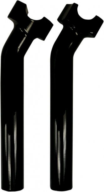 Drag Specialties 9.5 Inch Tall Buffalo Risers With 1 Inch Pullback In Black For 1 Inch Handlebars (0602-0522)
