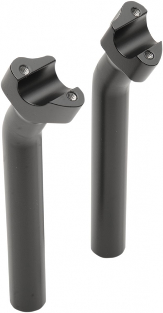 Drag Specialties 9 Inch Tall Buffalo Risers With 1 Inch Pullback In Flat Black For 1 Inch Handlebars (0602-0810)