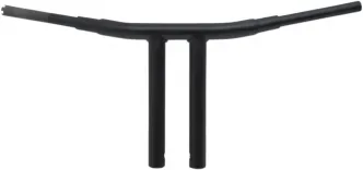 Drag Specialties 12 Inch Big Buffalo 1 1/2 Inch Choppers T-Bar In Flat Black For Harley Davidson Models With Or Without E-Throttle (0601-4320)
