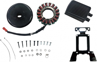 Drag Specialties Charging Kit 54A High-output Black For 2010-2016 HD Touring and Trike Models (54A-1B)