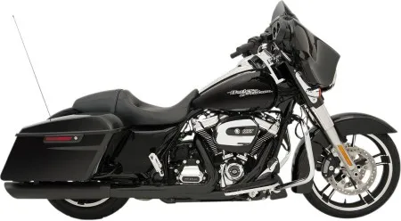 Drag Specialties 4 Inch Slashdown Slip-On Mufflers In Black For Harley Davidson 2017-2024 Touring Models (H00968)