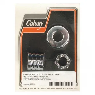 Colony Axle Spacer Kit Front Grooved in Chrome Finish For 2000-2006 FXSTS Models (2031-4)