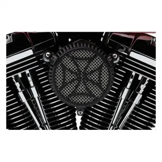 Cobra Naked Cross Air Cleaner Kit in Black Finish For 2004-2020 XL Sportster (Excluding XR1200) Models (606-0103-02B)