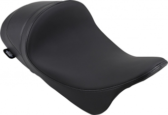 Drag Specialties Solar Reflective Leather Smooth Solo Seat in Black For 2008-2023 Road King, Electra/Street/Road Glide Models (0801-1251)