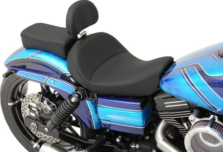 Drag Specialties Mild Stitch Solo Seat in Black For 2006-2017 FXD/FXDWG, 2012-2016 FLD Models (0803-0555)
