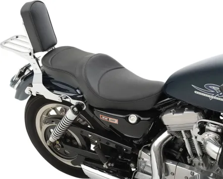 Drag Specialties Low-Profile Mild Stitched Touring 2-Up Seat For Harley Davidson 1986-2003 Sportster Models (0804-0625)