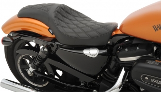 Drag Specialties Predator Double Diamond Stitched Seat In Black For Harley Davidson 2010-2022 Sportster Models (0804-0603)