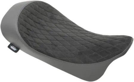 Drag Specialties Forward Suede Diamond Style Solo Seat In Black For Harley Davidson 2008-2023 Touring Models (0801-1039)