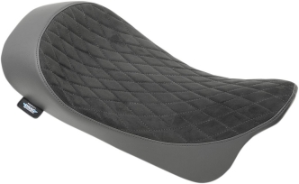 Drag Specialties Forward Suede Diamond Style Solo Seat In Black For Harley Davidson 2008-2023 Touring Models (0801-1039)