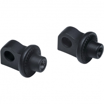 Kuryakyn Adjustable Stop Splined Peg Adapters in Black Finish (K6775)