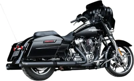 S&S Cycle 4.5 GNX Mufflers in Black Finish With Tuxedo Black End Caps For 2017-2024 Touring Models (550-0990)