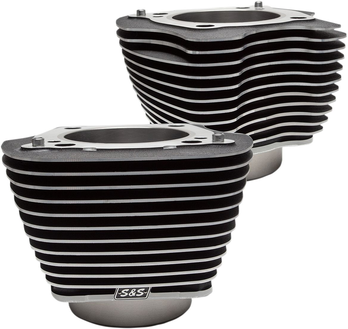 S&S Cycle Big Bore Cylinder Set With 4.250 Bore With Highlighted Fins