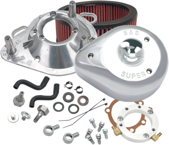 S&S Cycle Teardrop Air Cleaner Kit in Chrome Finish For 2001-2017 Stock EFI Big Twin (Excluding Throttle By Wire And CVO) Models (170-0303B)