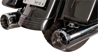 S&S Cycle MK45 EC Slip-On Thruster Mufflers In Chrome For Harley Davidson 2017-2023 Touring Models (550-0861)