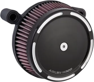 Arlen Ness Slot Track Stage 1 Big Sucker Air Cleaner Kit In Black With Synthetic Air Filter For Harley Davidson 1993-1999 Dyna, Softail & Touring Models (50-837)