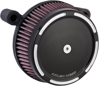 Arlen Ness Slot Track Stage 1 Big Sucker Air Cleaner Kit In Black With Synthetic Air Filter For Harley Davidson 1999-2001 FLT Models (50-838)