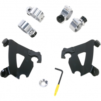 Memphis Shades Cafe Fairing Trigger-Lock Mounting Kit In Black For HD Dyna And Sportster Models (MEB1995)