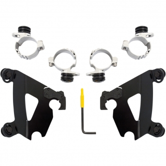 Memphis Shades Cafe Fairing Trigger-Lock Mounting Kit In Black For HD Sportster And Street Models (MEB1997)