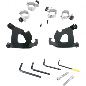 Memphis Shades Trigger-Lock Mounting Kit for Cafe Fairing in Black for Harley Davidson 2010-2015 XL1200X Forty-Eight Models (MEB1996)