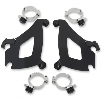 Memphis Shades Bullet Fairing Trigger-Lock Mounting Kit In Black for HD Softail Models (MEB1998)