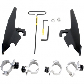 Memphis Shades Trigger-Lock Mounting Kit for Batwing Fairing in Black for Harley Davidson 2011-2019 XL1200C Sportster Models (excl. XL1200CX) (MEB2008)