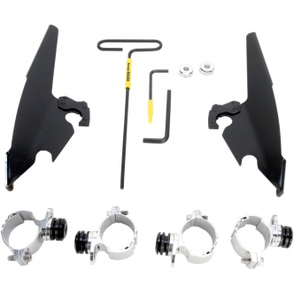 Memphis Shades Trigger-Lock Mounting Kit for Batwing Fairing in Black for Harley Davidson 2011-2019 XL1200C Sportster Models (excl. XL1200CX) (MEB2008)