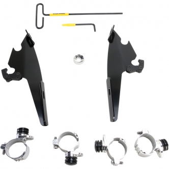 Memphis Shades Trigger-Lock Mounting Kit for Batwing Fairing in Black for Harley Davidson 2011-2019 XL883L and 2014-2017 XL1200T Sportster Models (MEB2004)