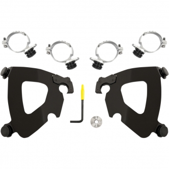 Memphis Shades Gauntlet Fairing Trigger-Lock Mounting Kit In Black For HD Dyna Models (MEB2014)