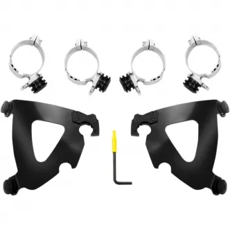 Memphis Shades Road Warrior Trigger-Lock Mounting Kit In Black For HD Softail Models (MEB2035)