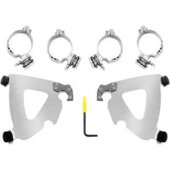 Memphis Shades Road Warrior Trigger-Lock Mounting Kit In Polished Stainless Steel For 2018-2020 Softail Low Rider (MEK2035)