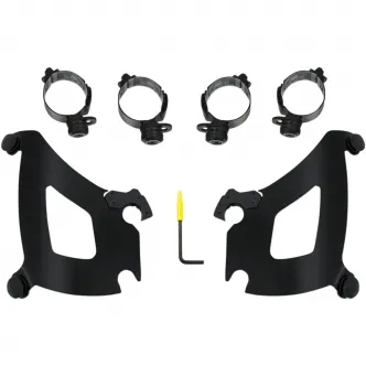 Memphis Shades Bullet Fairing Trigger-Lock Mounting Kit In Black for HD Softail Models (MEB2045)
