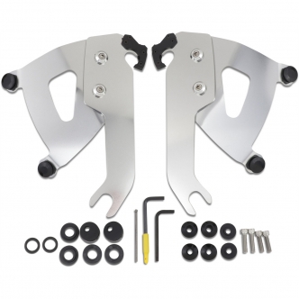 Memphis Shades Road Warrior Trigger-Lock Mounting Kit In Polished Stainless Steel For HD Softail Models (MEK2048)