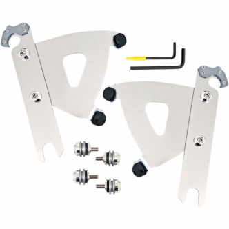 Memphis Shades Road Warrior Trigger-Lock Mounting Kit In Polished Stainless Steel For HD Softail Models (MEK2053)
