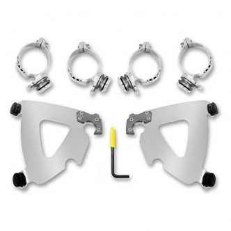 Memphis Shades Cafe Fairing Trigger-Lock Mounting Kit In Polished Stainless Steel For HD Sportster Models (MEK2058)