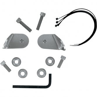 Memphis Shades Polished Turn Signal Relocation Kit For Use Without OEM Lightbar on HD Softail Models (MEM8984)