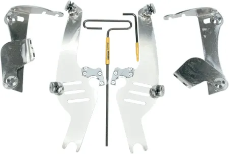 Memphis Shades No-Tool Trigger-Lock Mounting Kit For Memphis Sportshield In Polished Finish For Honda Models (MEM8915)
