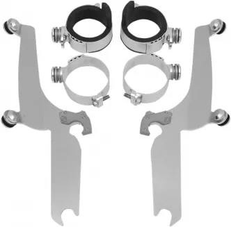 Memphis Shades No-Tool Trigger-Lock Mounting Kit For Memphis Sportshield In Polished Finish For Yamaha Models (MEM8932)