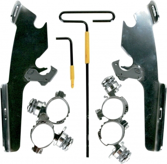Memphis Shades Fats/Slim/Batwing Trigger-lock Kit In Polished Finish For Kawasaki And Yamaha Models (MEM8982)