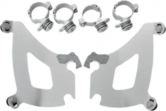 Memphis Shades Bullet Fairing Trigger Lock Mounting Kit in Polished Finish For Honda And Yamaha Models (MEK1941)