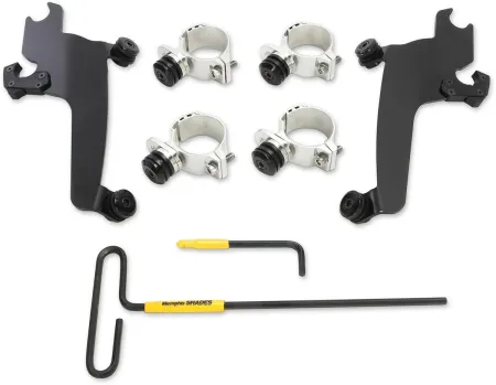 Memphis Shades No-Tool Trigger-Lock Mounting Kit For Memphis Sportshield In Black Finish For Victory Models (MEB2020)