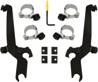 Memphis Shades Sportshield Trigger-Lock Mounting Kit in Black Finish For 2017-2019 Honda Rebel Models (MEB2031)