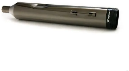 Rinehart 4.5 Inch DBX45 Slip-On Duals Mufflers in Black Finish With Traditional Black End Caps For 2017-2024 FLHT/FLHR/FLHX/FLTR Models (500-0186)