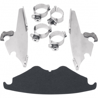 Memphis Shades Trigger-Lock Mounting Kit for Memphis Fats/Slim/Batwing Windshields in Polished Stainless Steel For HD V-Rod Models (MEM8975)