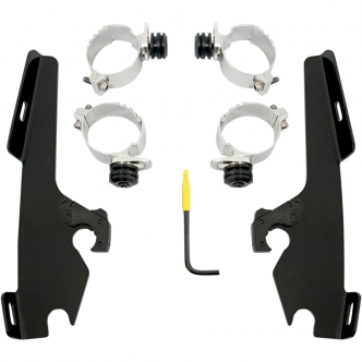 Memphis Shades Fats/Slim/Batwing Trigger-lock Kit In Black Finish For HD Dyna, Softail And Yamaha Models (MEB8977)