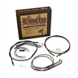 Burly Brand 8 Inch Cable Line Kit in Black Finish For 2007-2020 XL Sportster Without ABS Models (B30-1138)