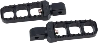 Joker Machine Narrow Serrated Passenger Footpegs In Black Finish For Harley Davidson 2018-2020 Softail Models (08-61-7B)