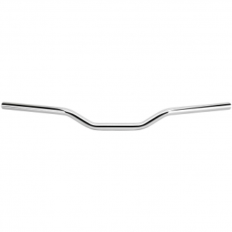 Biltwell Tracker 1 Inch Mid Handlebars in Chrome Finish For Pre-1982 Harley Davidson Models (6008-1052)