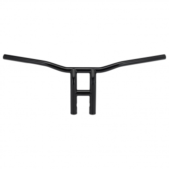 Biltwell Tyson XL 10 Inch Pullback Handlebars in Black Finish For 2008-2023 Harley Davidson E-Throttle Models (6260-2015)