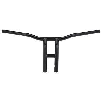 Biltwell Tyson XL 12 Inch Pullback Handlebars in Black Finish For 2008-2023 Harley Davidson E-Throttle Models (6262-2015)